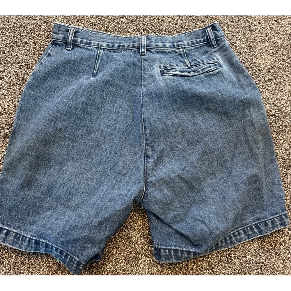 Woolrich Womens Vintage High Waisted Denim Shorts Indigo Blue Cotton 1710 Sz 14